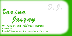 dorina jaszay business card